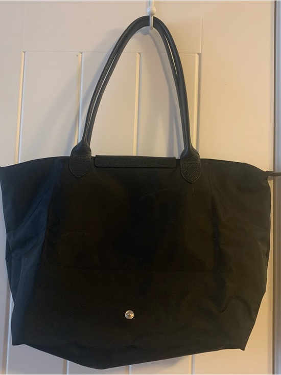 Longchamp Black Tote with White 'AMOUR' Graphic - Picture 3 of 4